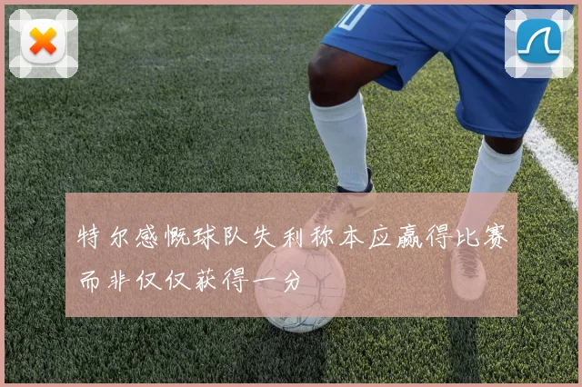 特尔感慨球队失利称本应赢得比赛而非仅仅获得一分